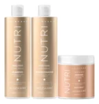 acques Janine Nutri Salt-Free Shampoo 450ml Leave-in Conditioner 440ml + Mask Treatment Hydration Nutrition Strength Shine Softness Intense 400g